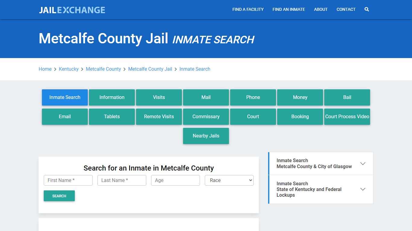 Metcalfe County Jail, KY Inmate Search: Roster & Mugshots